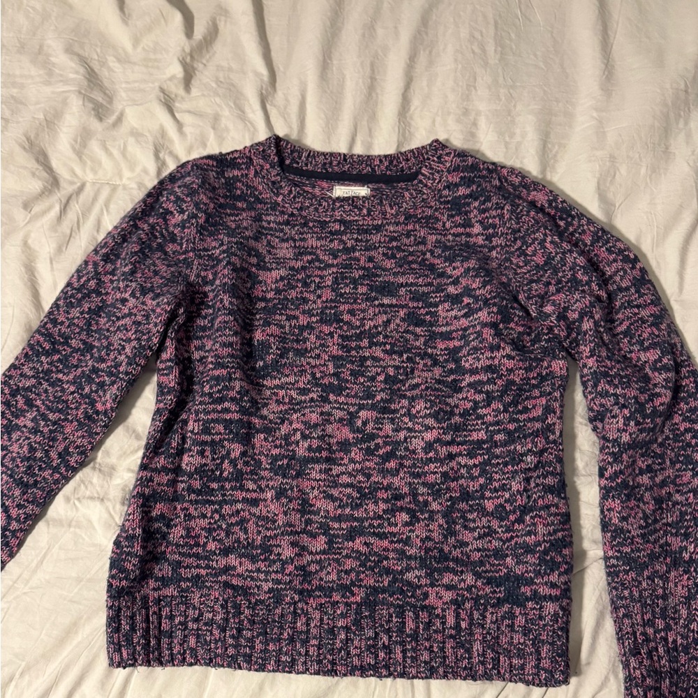 Fat Face Pink and Blue Knit Sweater